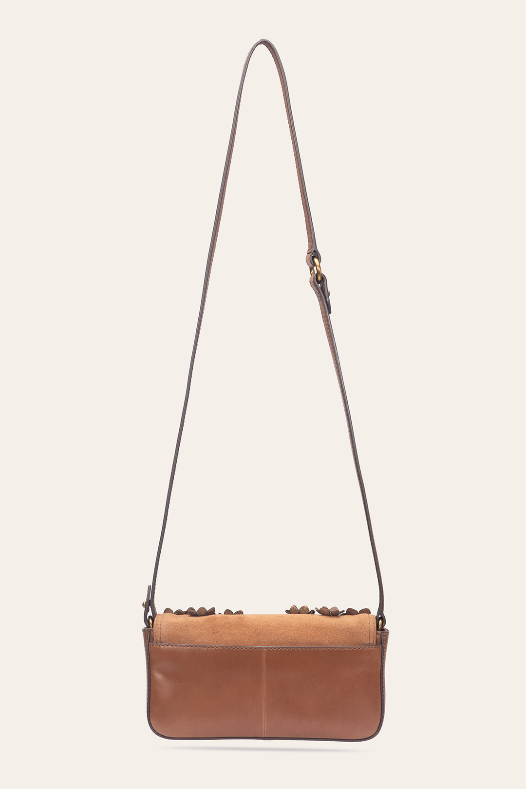 Cognac Melissa Floral Convertible Mini Flap Frye For Sale