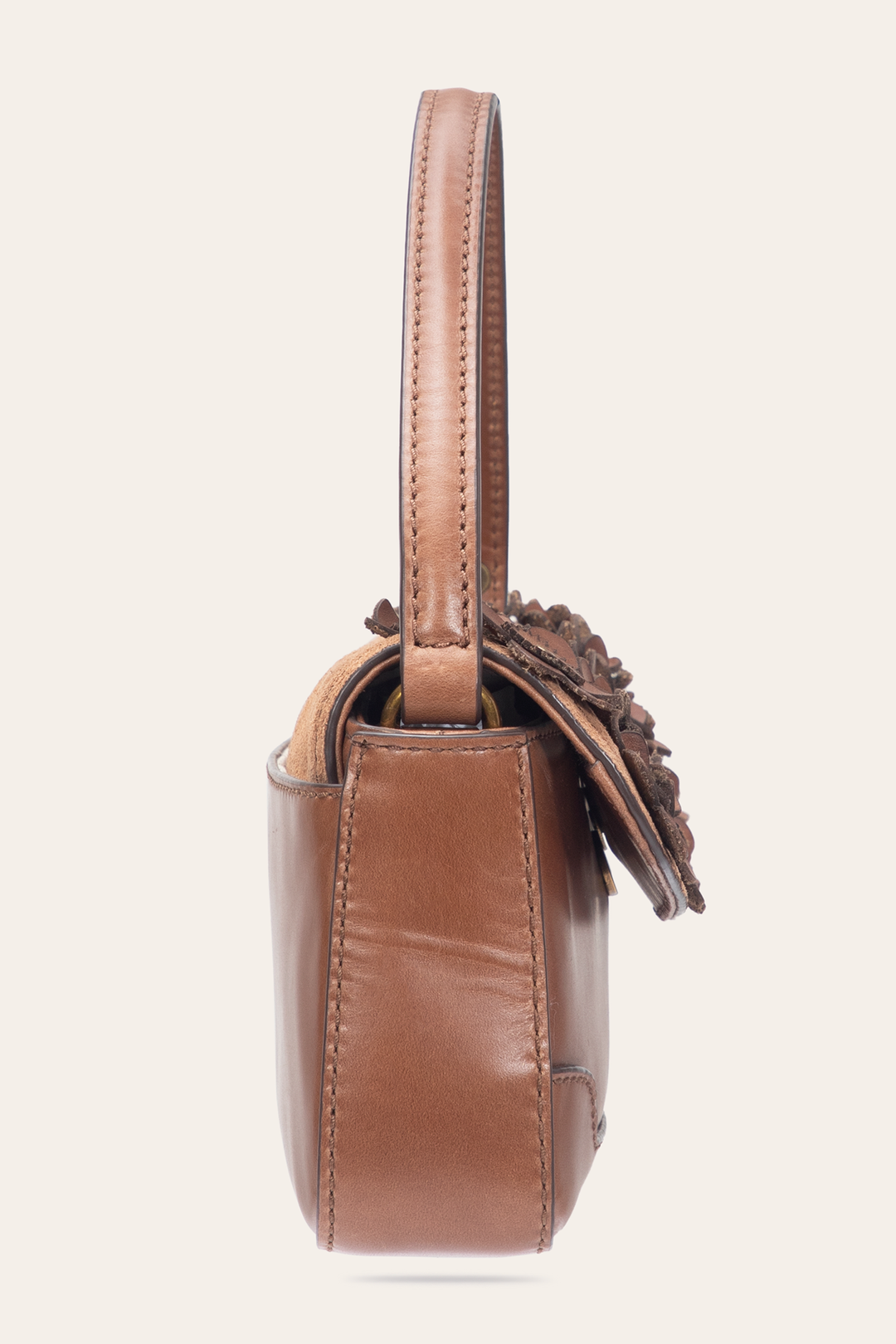 Cognac Melissa Floral Convertible Mini Flap Frye For Sale