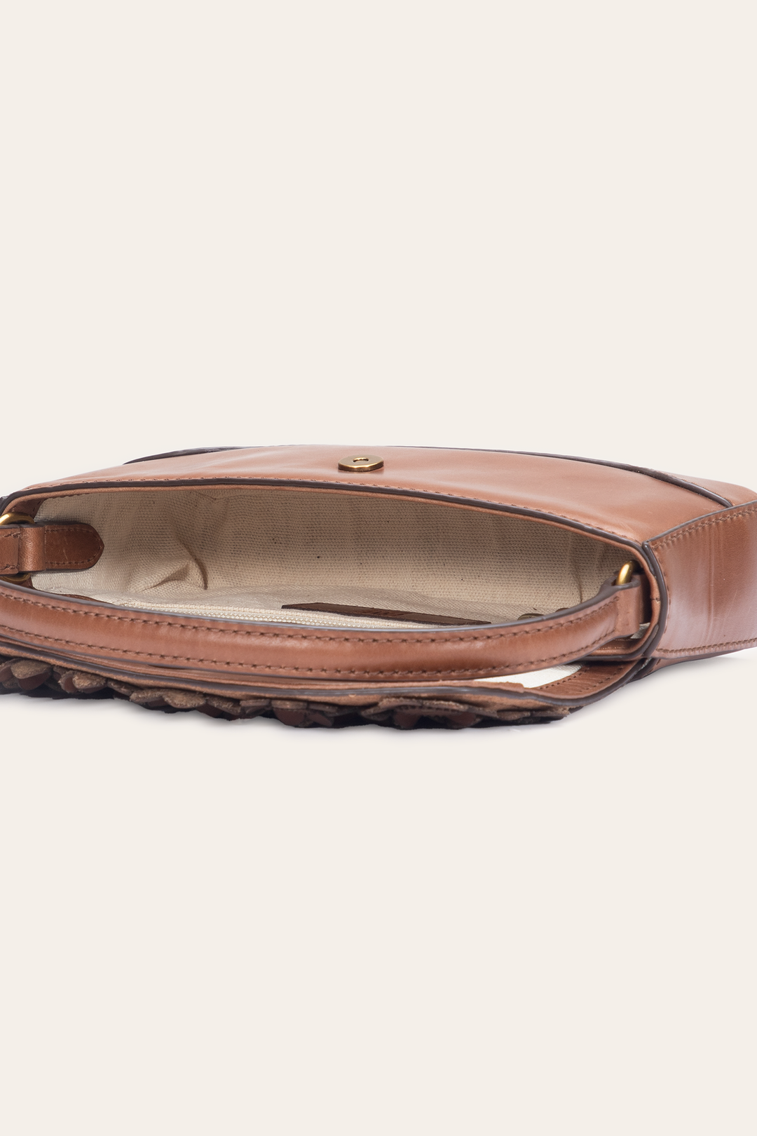Cognac Melissa Floral Convertible Mini Flap Frye For Sale
