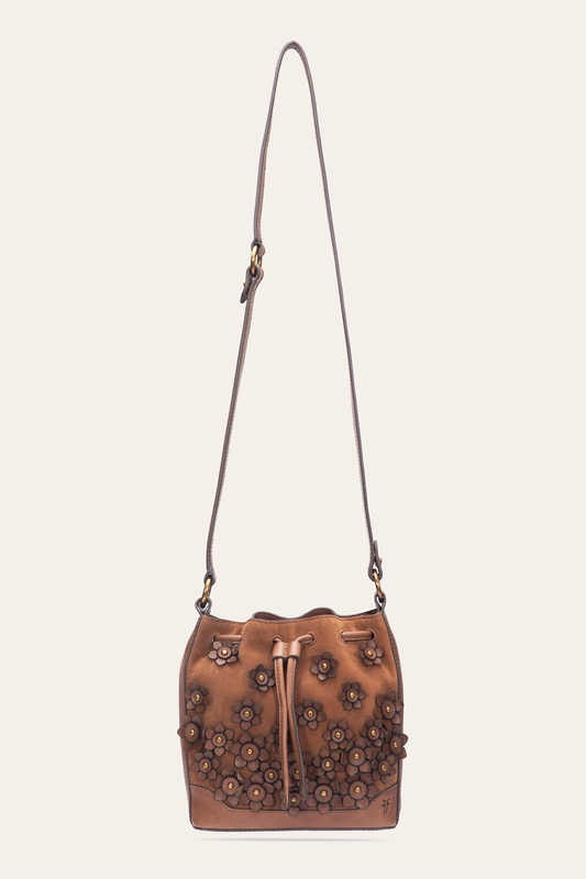 Cognac Melissa Floral Convertible Bucket Frye USA