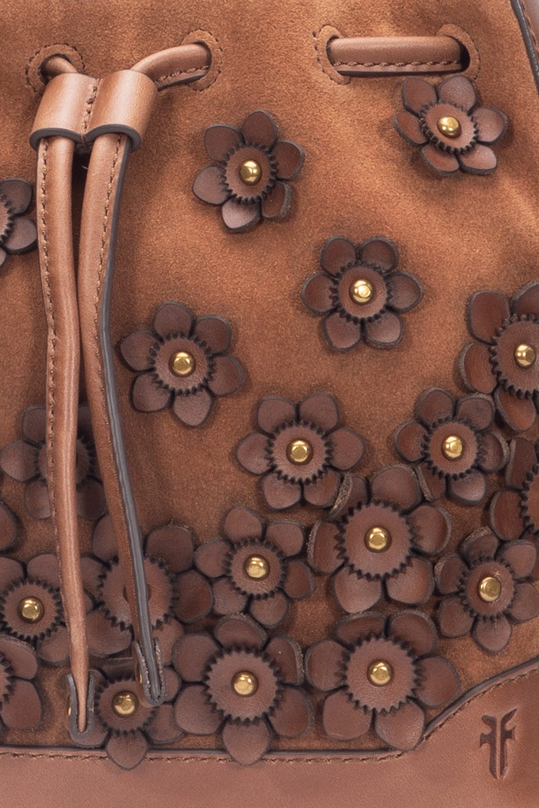 Cognac Melissa Floral Convertible Bucket Frye USA