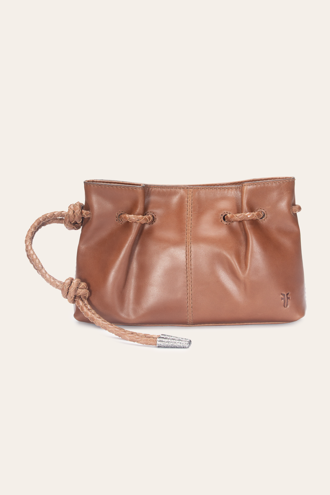 Cognac Caroline Wristlet Clutch Frye Online