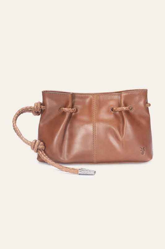 Cognac Caroline Wristlet Clutch Frye Online