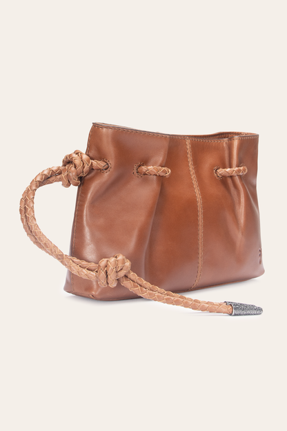 Cognac Caroline Wristlet Clutch Frye Online