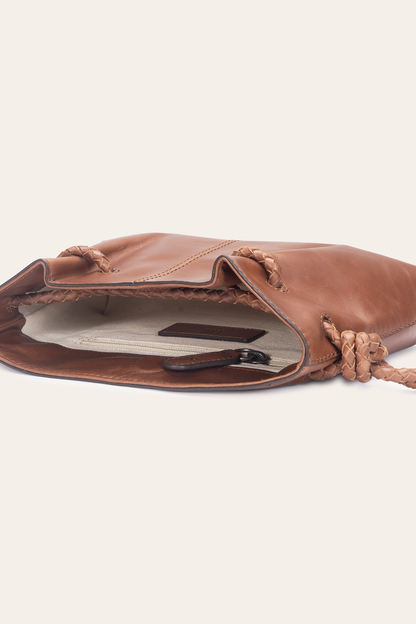Cognac Caroline Wristlet Clutch Frye Online