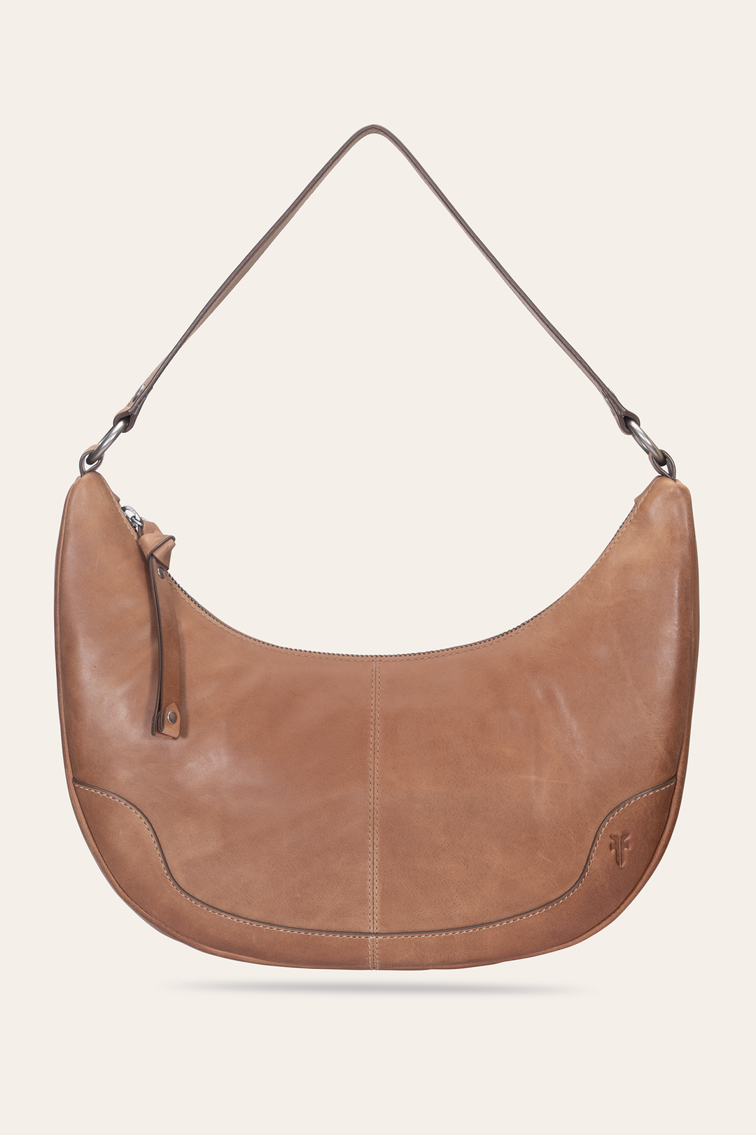 Melissa Beige Crescent Hobo Frye USA