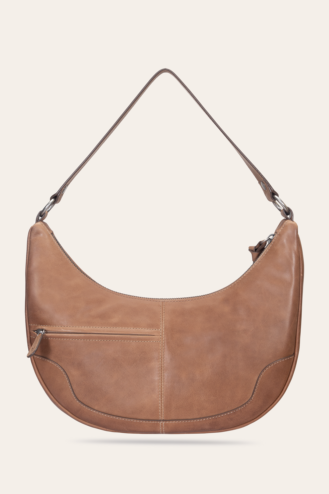 Melissa Beige Crescent Hobo Frye USA