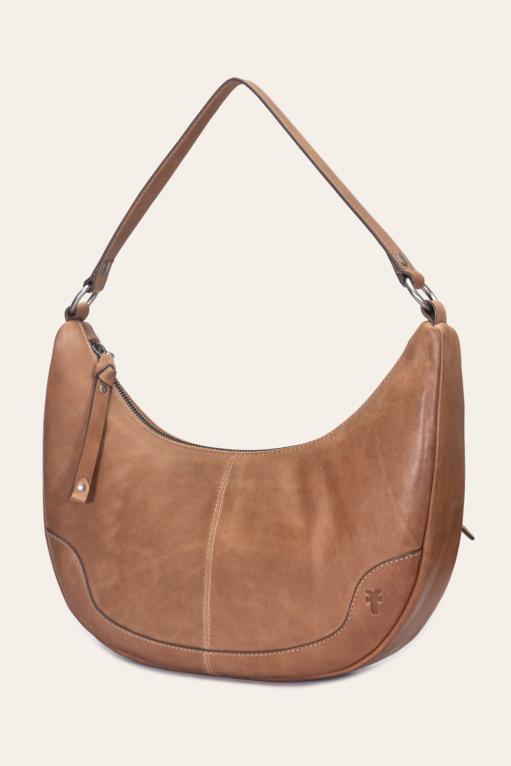 Melissa Beige Crescent Hobo Frye USA