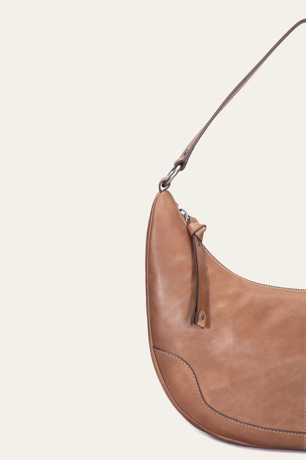 Melissa Beige Crescent Hobo Frye USA