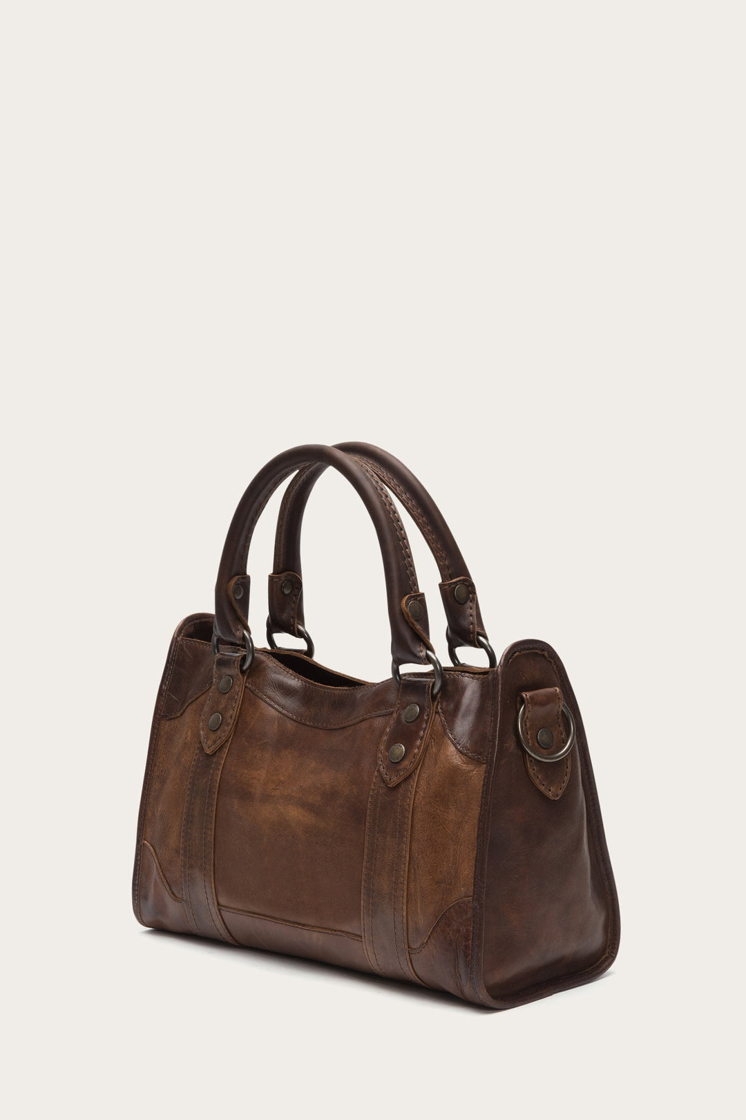 Melissa Dark Brown Satchel Frye us