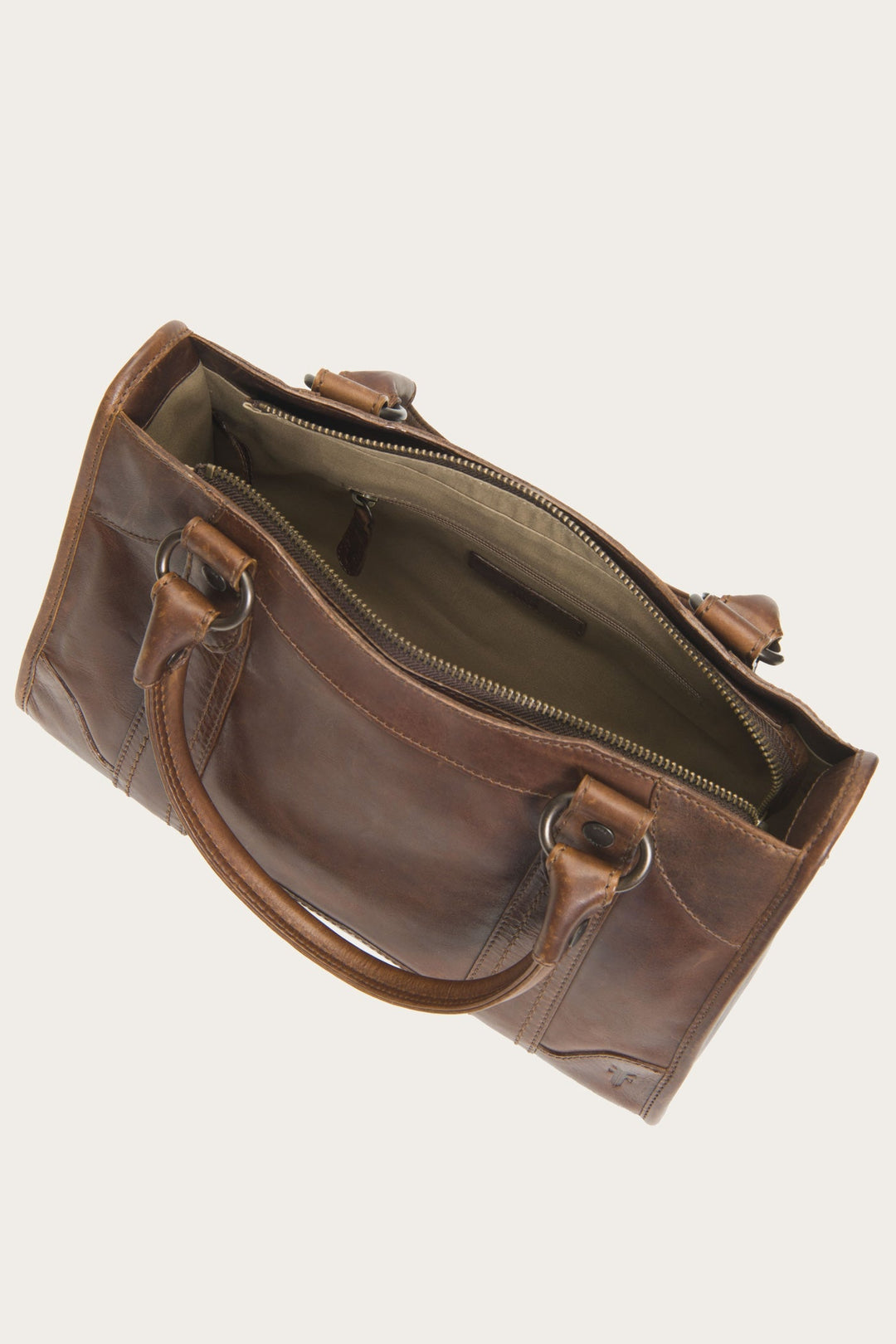 Melissa Dark Brown Satchel Frye us