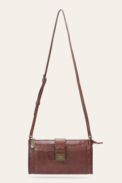 Alex Cognac Crossbody Clutch Frye Discount