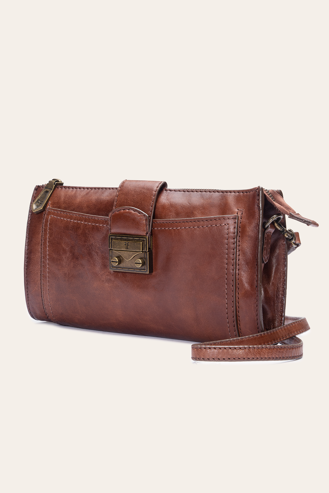 Alex Cognac Crossbody Clutch Frye Discount