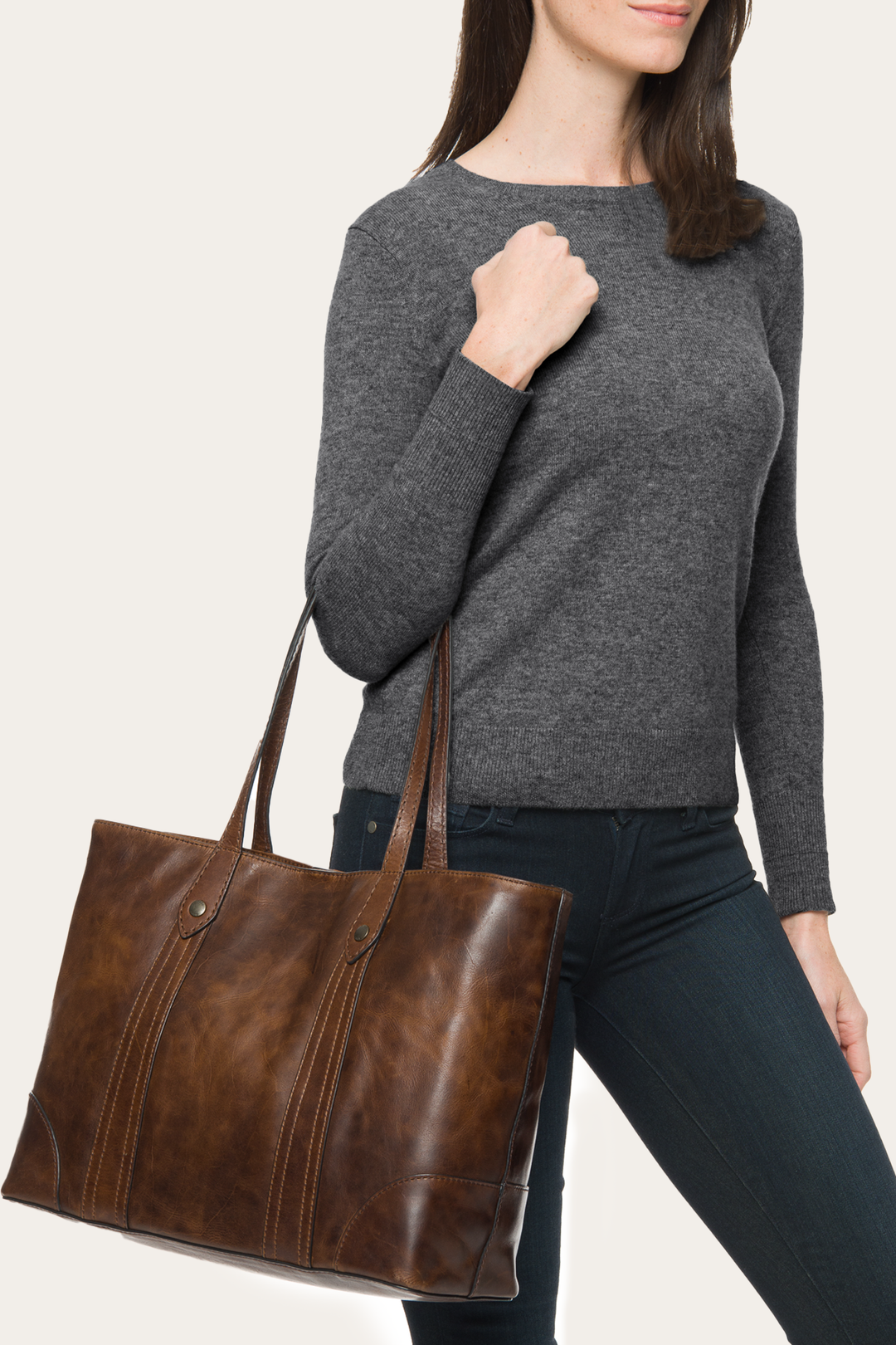 Melissa Dark Brown Shopper Frye Sale