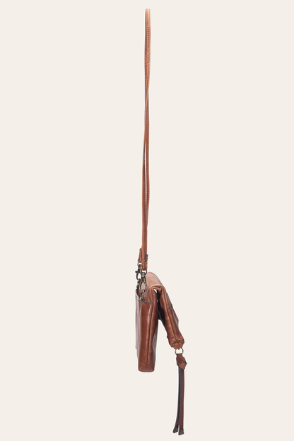 Melissa Cognac Crossbody Clutch Frye On sale