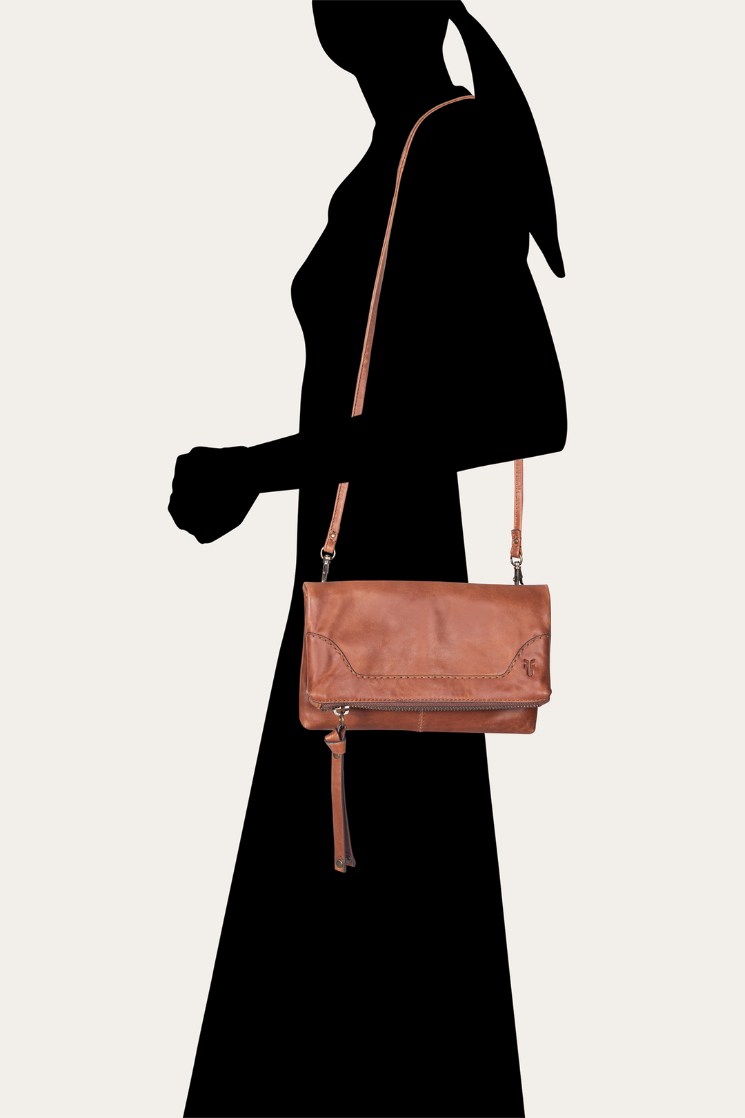 Melissa Cognac Crossbody Clutch Frye On sale