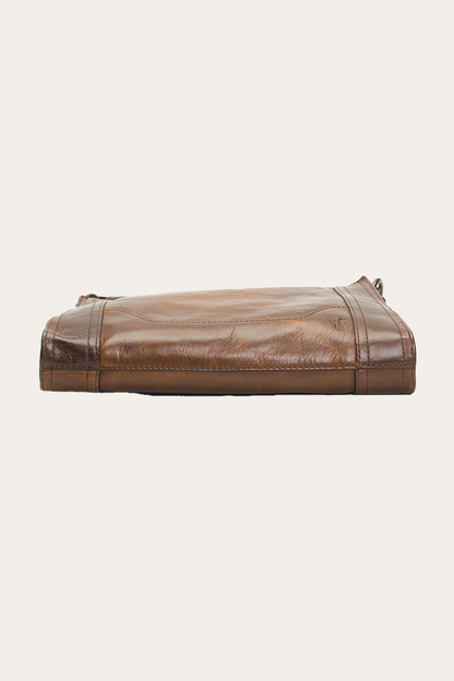 Melissa Zip Crossbody in Dark Brown Frye Outlet