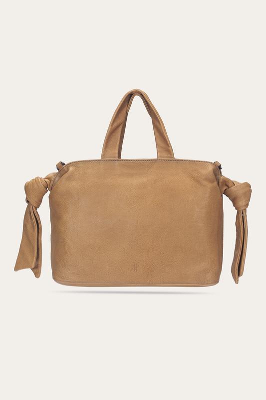 Beige Nora Knotted Satchel Frye