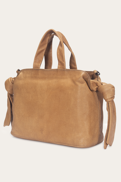 Beige Nora Knotted Satchel Frye