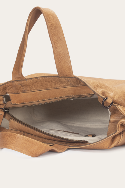 Beige Nora Knotted Satchel Frye
