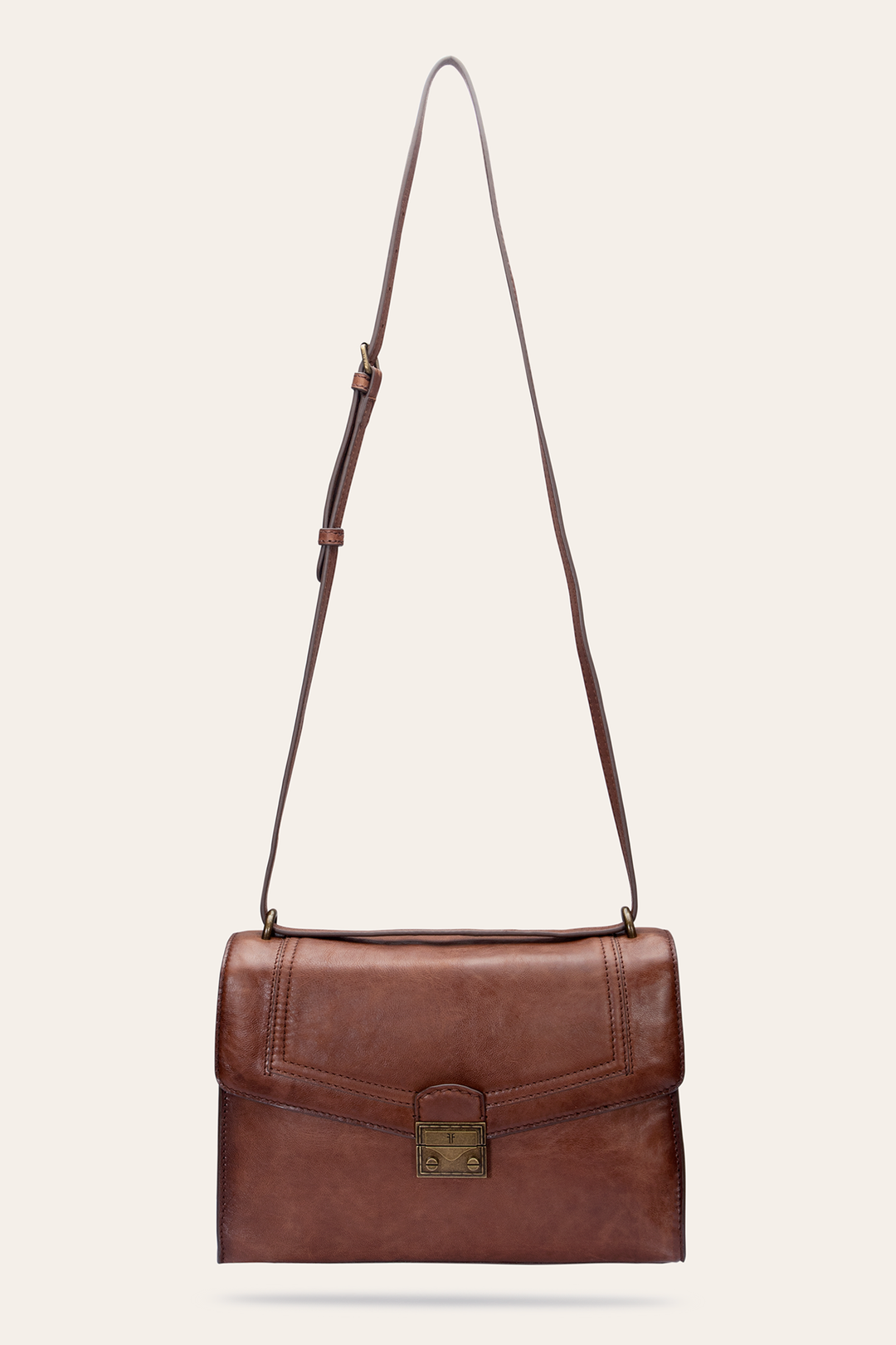 Alex Cognac Flap Shoulder Frye