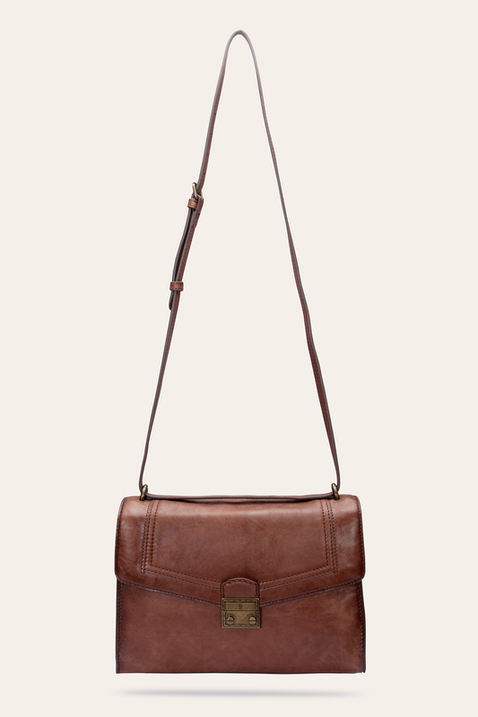 Alex Cognac Flap Shoulder Frye