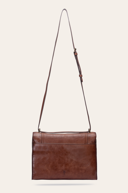 Alex Cognac Flap Shoulder Frye