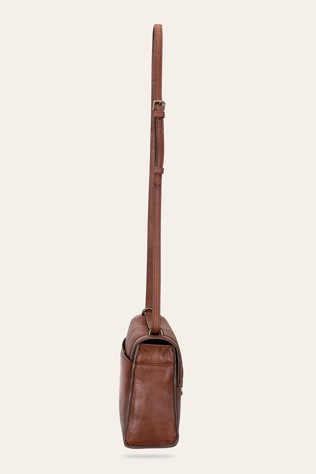 Alex Cognac Flap Shoulder Frye