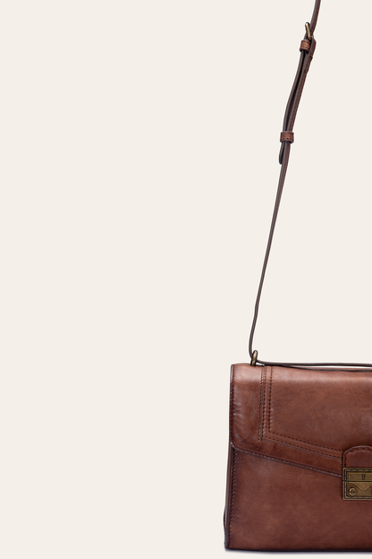 Alex Cognac Flap Shoulder Frye