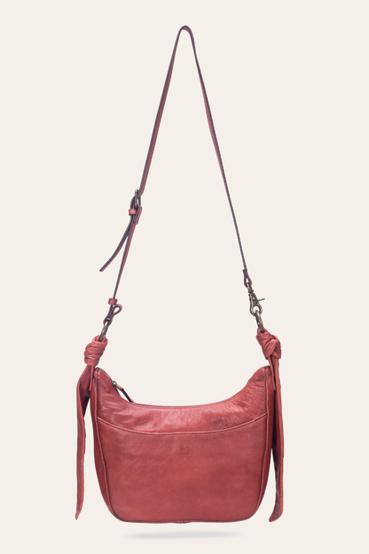 Nora Knotted Crossbody in Burgundy Frye us