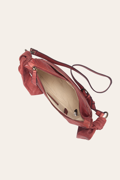 Nora Knotted Crossbody in Burgundy Frye us