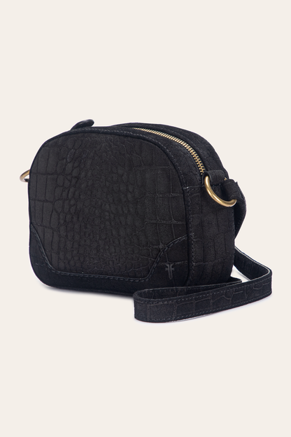 Melissa Black Sueded Croco Camera Frye Near me