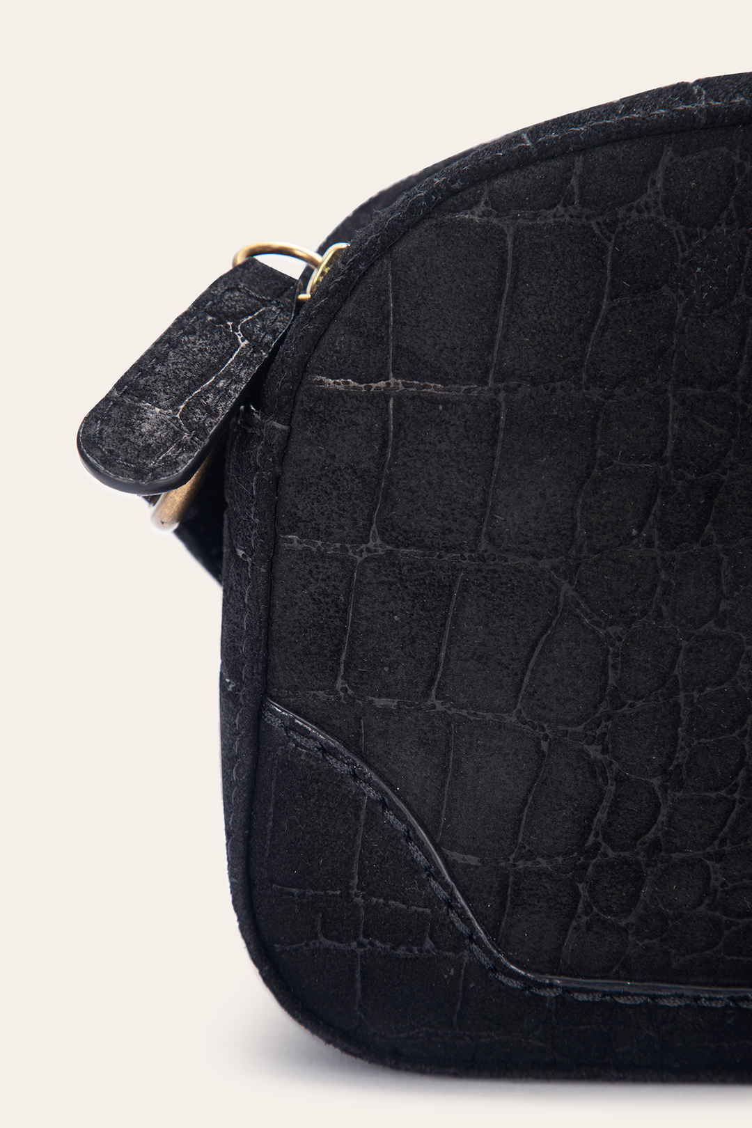 Melissa Black Sueded Croco Camera Frye Near me