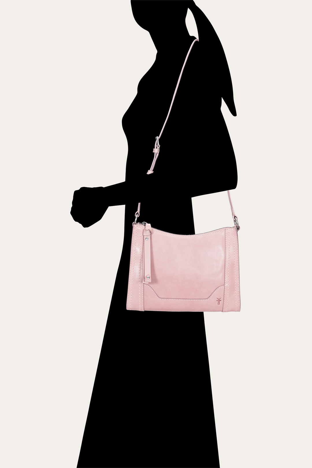 Melissa Zip Crossbody in Woodrose Frye For Sale