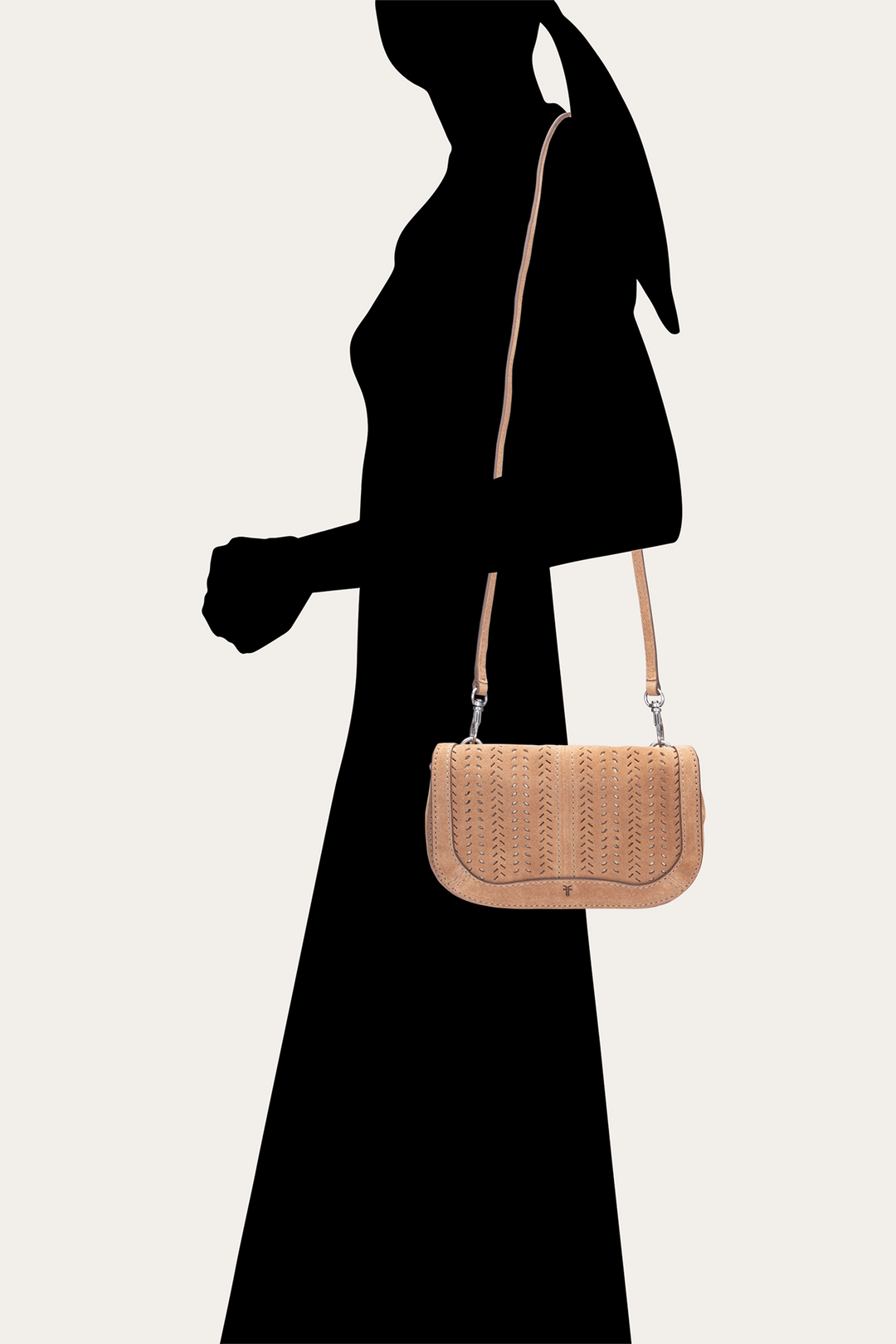 Stella Suede Wallet Crossbody in Beige Frye Near me