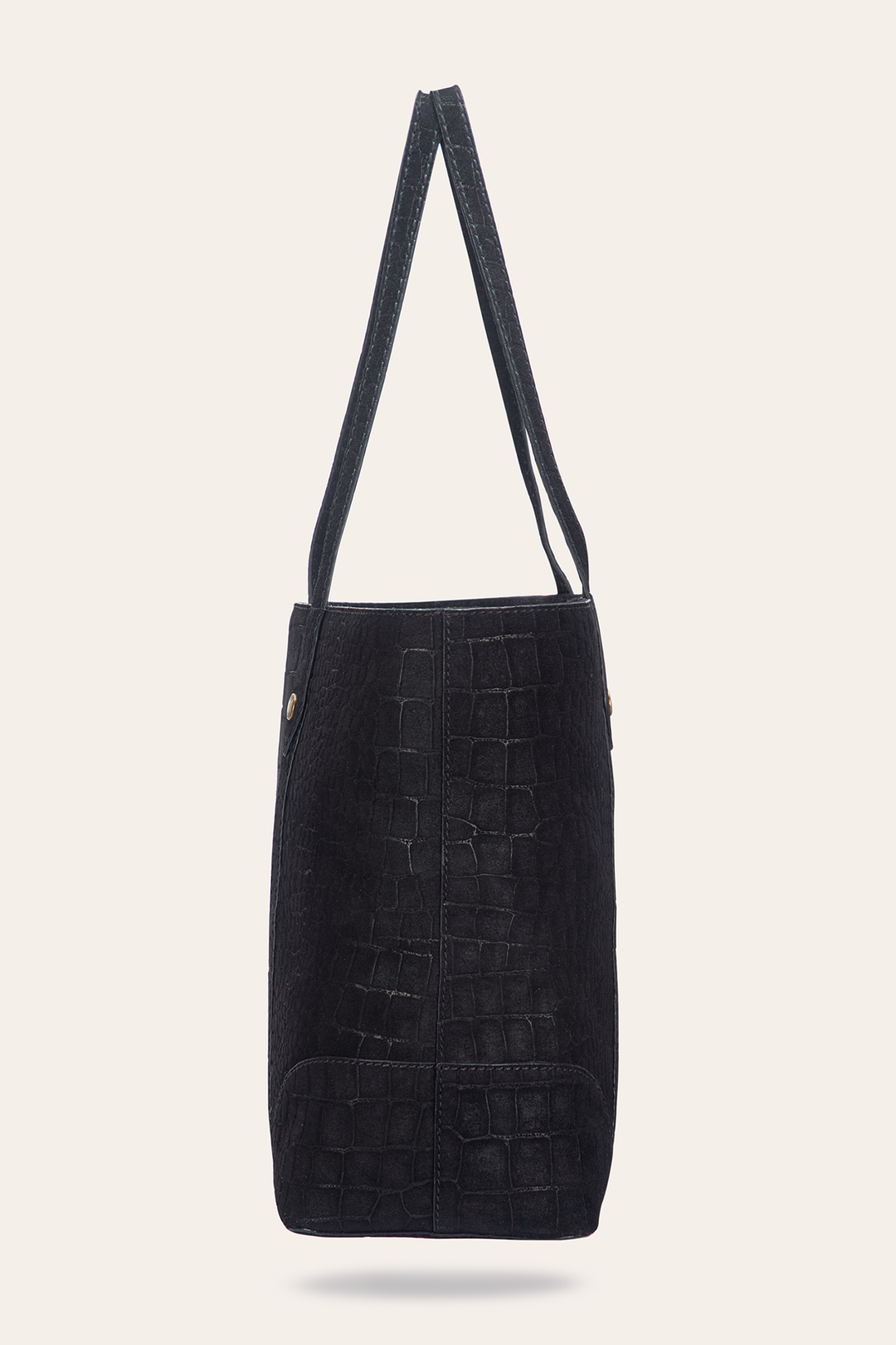 Melissa Sueded Croco Shopper in Black Frye Outlet