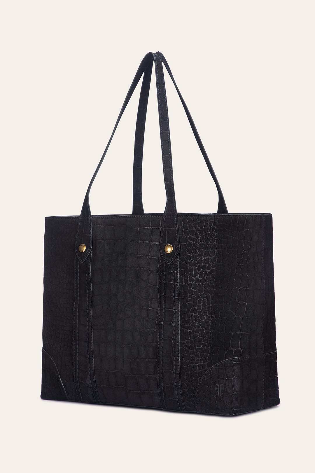 Melissa Sueded Croco Shopper in Black Frye Outlet