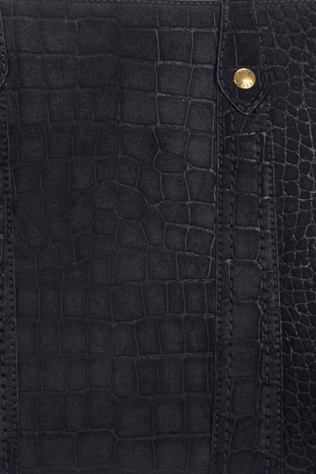 Melissa Sueded Croco Shopper in Black Frye Outlet