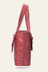 Nora Knotted Tote in Burgundy Frye Discount