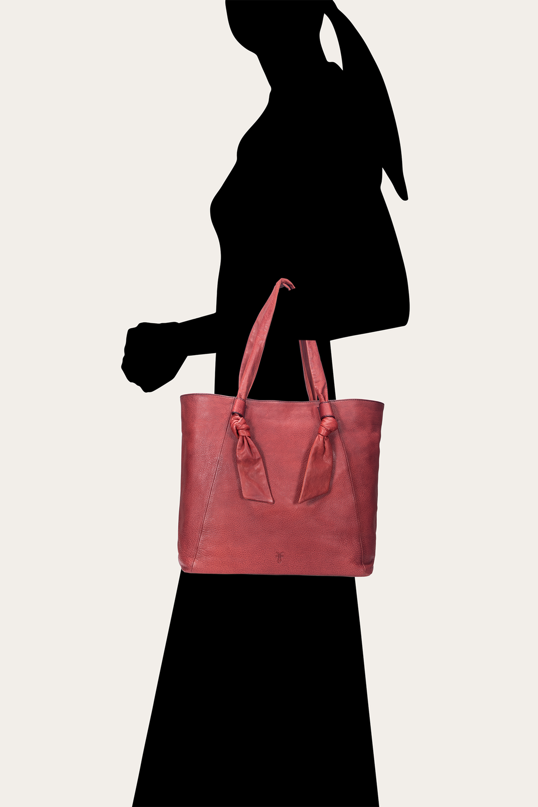 Nora Knotted Tote in Burgundy Frye Discount