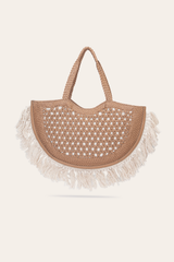 Women's Ella Tassel Tote Bag in Beige Frye Sale