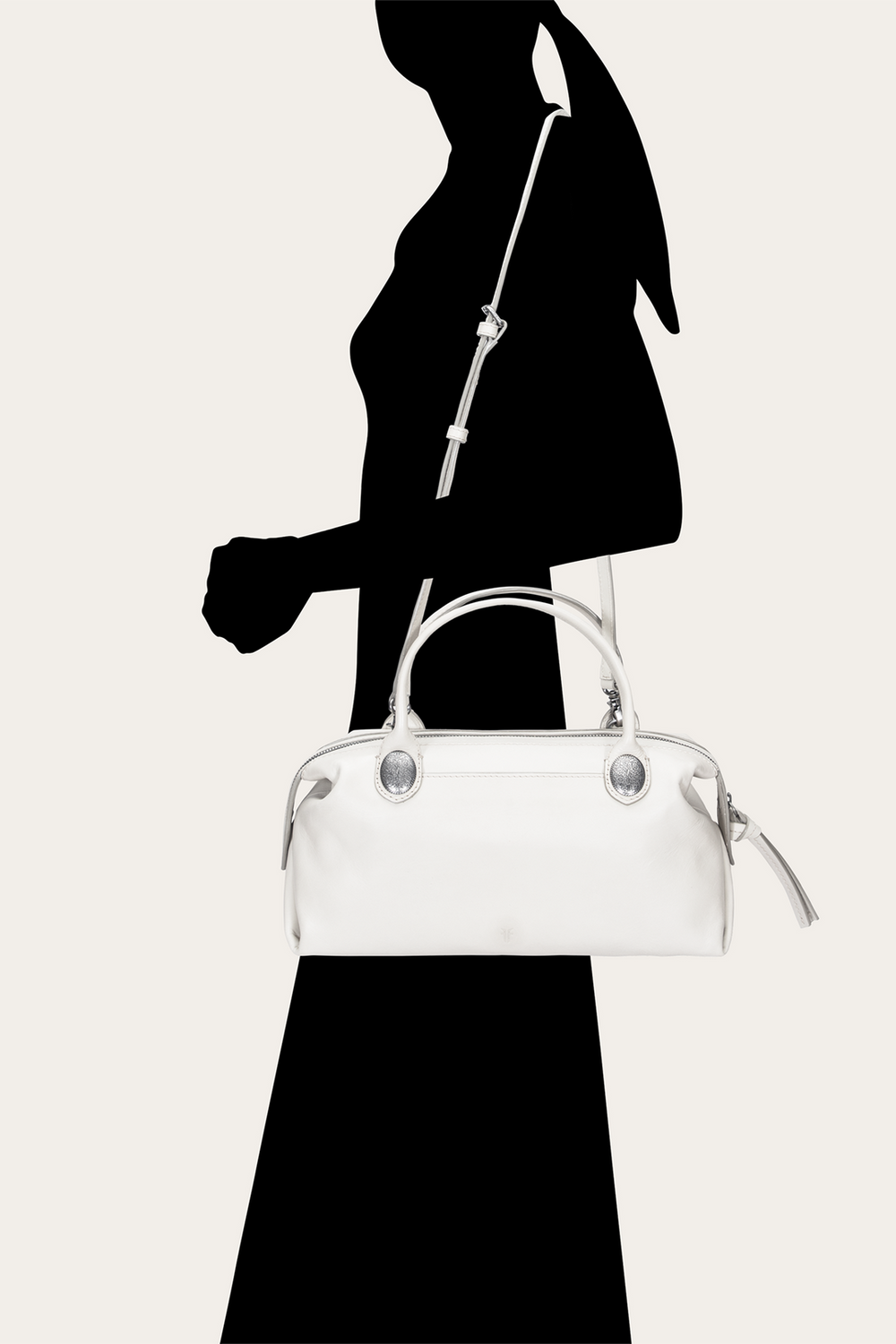 Women's Cheyenne Small Satchel Bag (Oat) Frye
