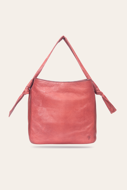 Nora Knotted Hobo in Burgundy Frye