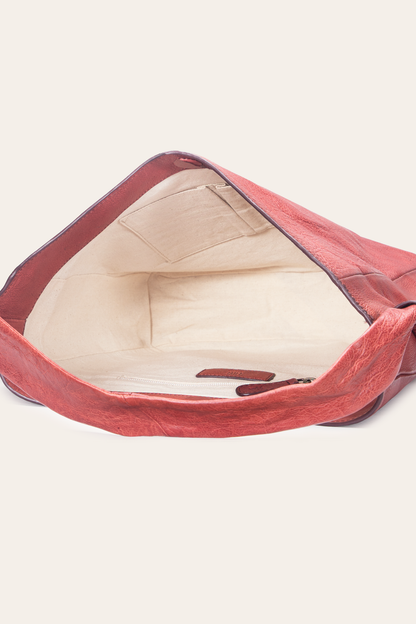 Nora Knotted Hobo in Burgundy Frye