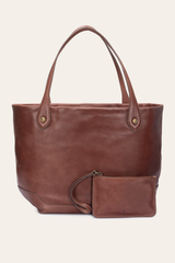 Kenzie Unlined Cognac Tote Frye us