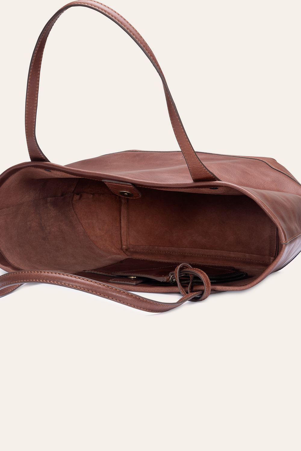 Kenzie Unlined Cognac Tote Frye us