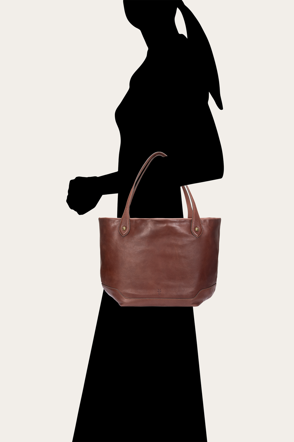 Kenzie Unlined Cognac Tote Frye us