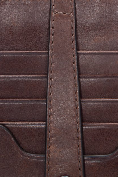 Melissa Dark Brown Snap Card Wallet Frye