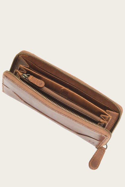 Melissa Cognac Zip Wallet Frye Sale