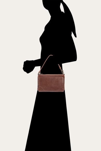 Melissa Convertible Wristlet Wallet in Cognac Frye USA